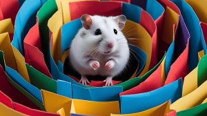 Хомяк в цветном лабиринте