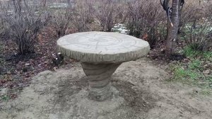 мастер класс столик на даче из арт бетона. своими руками работа Лысого Мастера