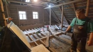 Пол на втором этаж из ОSB готов. Дешевые доски с ДРЕВОТОЧЦЕМ. #хочувдеревню #хутор