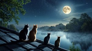 Кошки на крыше