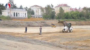 В Новоуральске продолжается капитальный ремонт Центрального стадиона