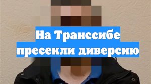 На Транссибе пресекли диверсию
