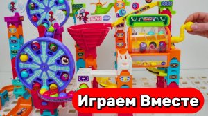 АСМР ГОРКИ С ШАРИКАМИ ДЛЯ ДЕТЕЙ 🟢 СТРОИМ БОЛЬШИЕ ГОРКИ ИЗ КОНСТРУКТОРА И ЗАПУСКАЕМ ШАРИКИ