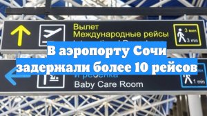 В аэропорту Сочи задержали более 10 рейсов