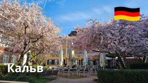 Кальв, Германия в 4K | Спокойная прогулка с естественными звуками города