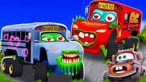 🔥⭐МАШИНКИ МОЛНИЯ МАКВИН И ЕГО ПОДРУГА САЛЛИ ПРОТИВ ЗОМБИ ГРУЗОВИКА 🔥⭐ МУЛЬТФИЛЬМ