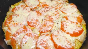 Кабачковая пицца на сковороде! Быстрый  и полезный завтрак!