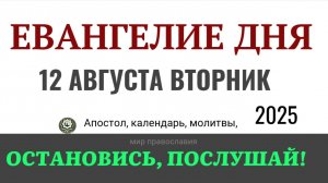 12 августа вторник Евангелие дня 2025 с толкованием #евангелие
