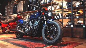 Лучший боббер INDIAN SCOUT BOBBER LTD+TECH SPRINGFIELD BLUE в #PROMOTO | PROMO