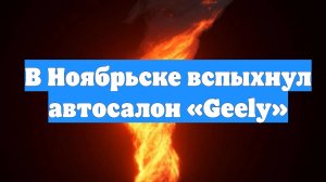 В Ноябрьске вспыхнул автосалон «Geely»