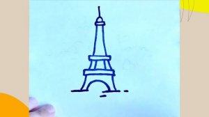 Как нарисовать Эйфелеву башню из Парижа