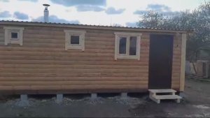 Мобильная баня 7.0 х 2.5 м. Елец.
Профилированный брус(Вологодский лес).С -К. Брус48.