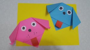 Собачки! Аппликация из цветной бумаги! Вариант открытки на праздник! Поделки своими руками!