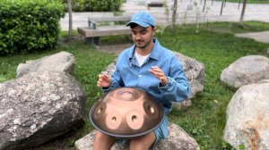 Ханг мини Курд Ре минор, игра на природе