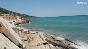 СОЧИ Лазаревское сегодня 11 августа 2025. Разрушенный пляж Фламинго. Море и погода сейчас в Сочи