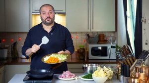 Простой рецепт баклажанов с мясом.