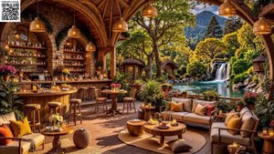 Спокойное августовское летнее утро в уютной кофейне. Мягкая джазовая музыка для отличного настроения