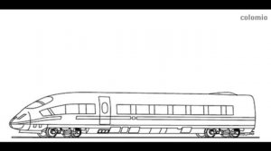 РАСКРАСКИ С ПОЕЗДАМИ DB-ICE
