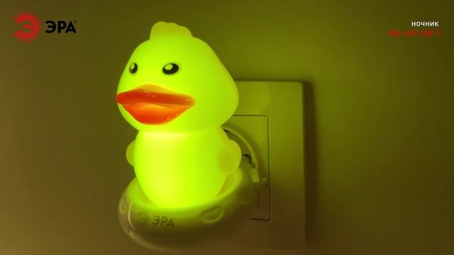 Ночник ЭРА "Утенок" NN-609-SW-Y желтый смотреть онлайн