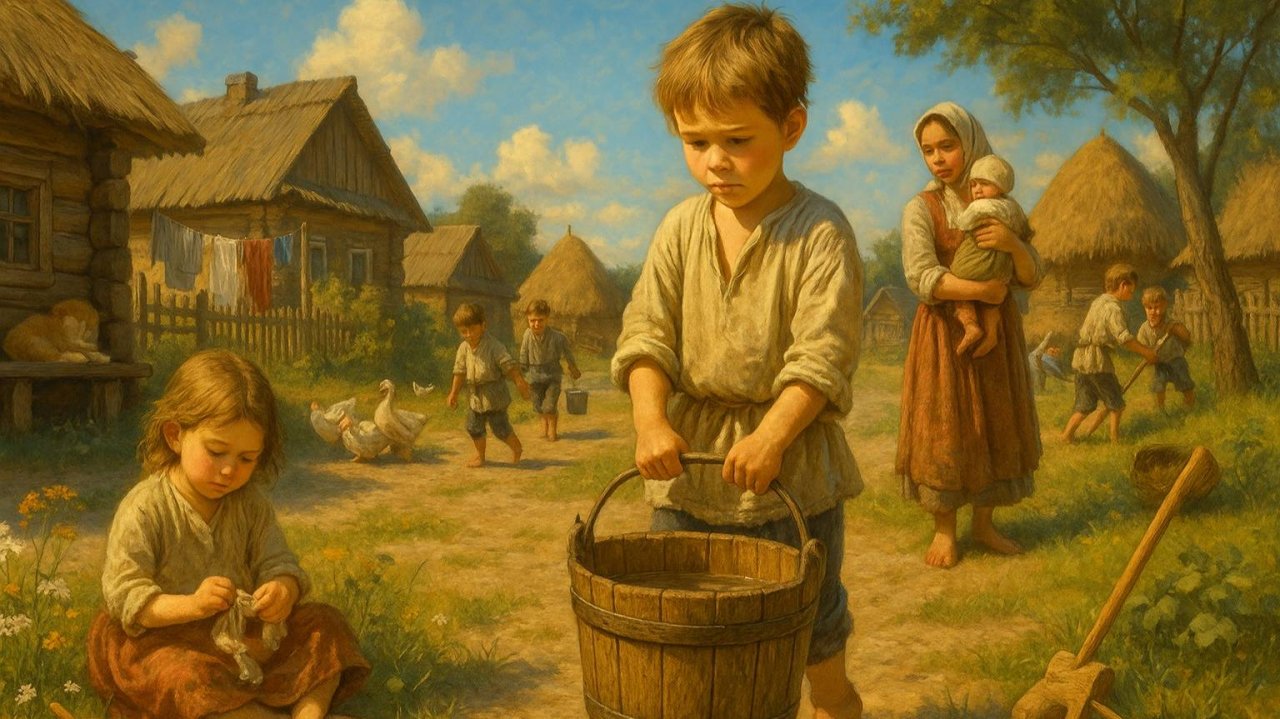 Дети крестьян в XVIII веке: работа с 5 лет и жизнь без детства
