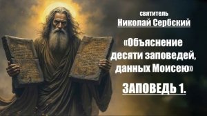 святитель Николай Сербский - Объяснение десяти заповедей, данных Моисею Заповедь