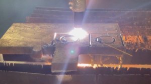 Плазмотрон GTM-125 Рез 20 мм на пробив на станке ЧПУ Galich + источник Wega Fire Cut 100