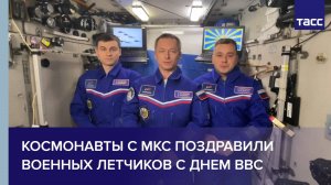 Космонавты с МКС поздравили военных летчиков с Днем ВВС