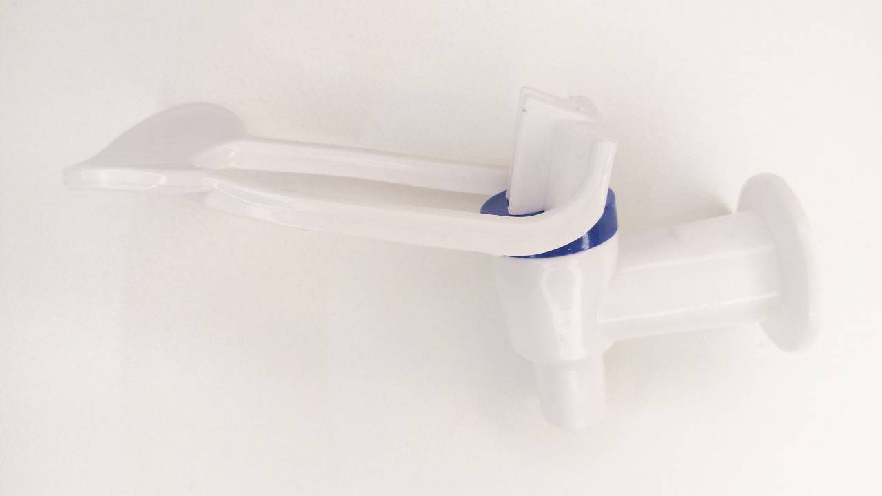 Кран для кулера белый на холодную воду с внутренней резьбой