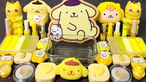 ASMR POMPOMPURIN Slime Смешивает макияж, детали, блестки в слайм, ASMR Видео