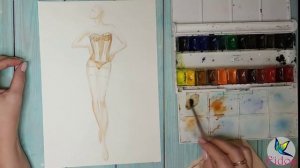 Эскиз бельевого корсетного комплекта