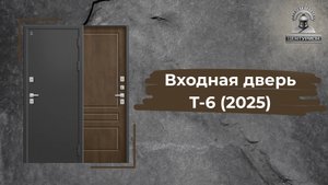 Входная дверь Т-6 (2025) Графит букле - Миндаль