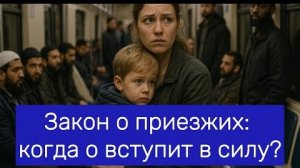 Закон о приезжих кого коснётся и когда он вступит в силу.