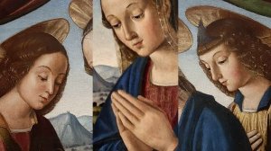 Джованни Санти. Поклонение младенцу. 1480-е г.