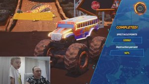 монстер траки хотвилсы  Hot Wheels Monster Trucks Stunt Mayhem трюки