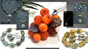 Украшения из натуральных камней и муранского стекла от Татьяны Петровой. Браслеты. Колье. Серьги