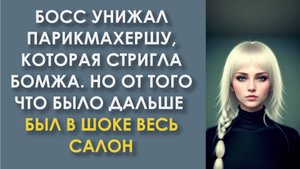 Бос унижал парикмахершу, которая стригла бомжа. Но от того, что было дальше, был в шоке весь салон