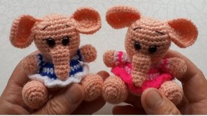 Вяжем игрушку слоника крючком, ч.1 тело.