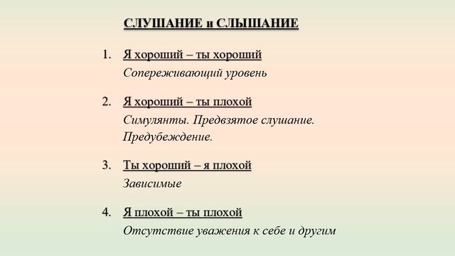 59. СЛУШАНИЕ КАК ДУХОВНЫЙ ПРОЦЕСС.