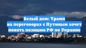 Белый дом: Трамп на переговорах с Путиным хочет понять позицию РФ по Украине