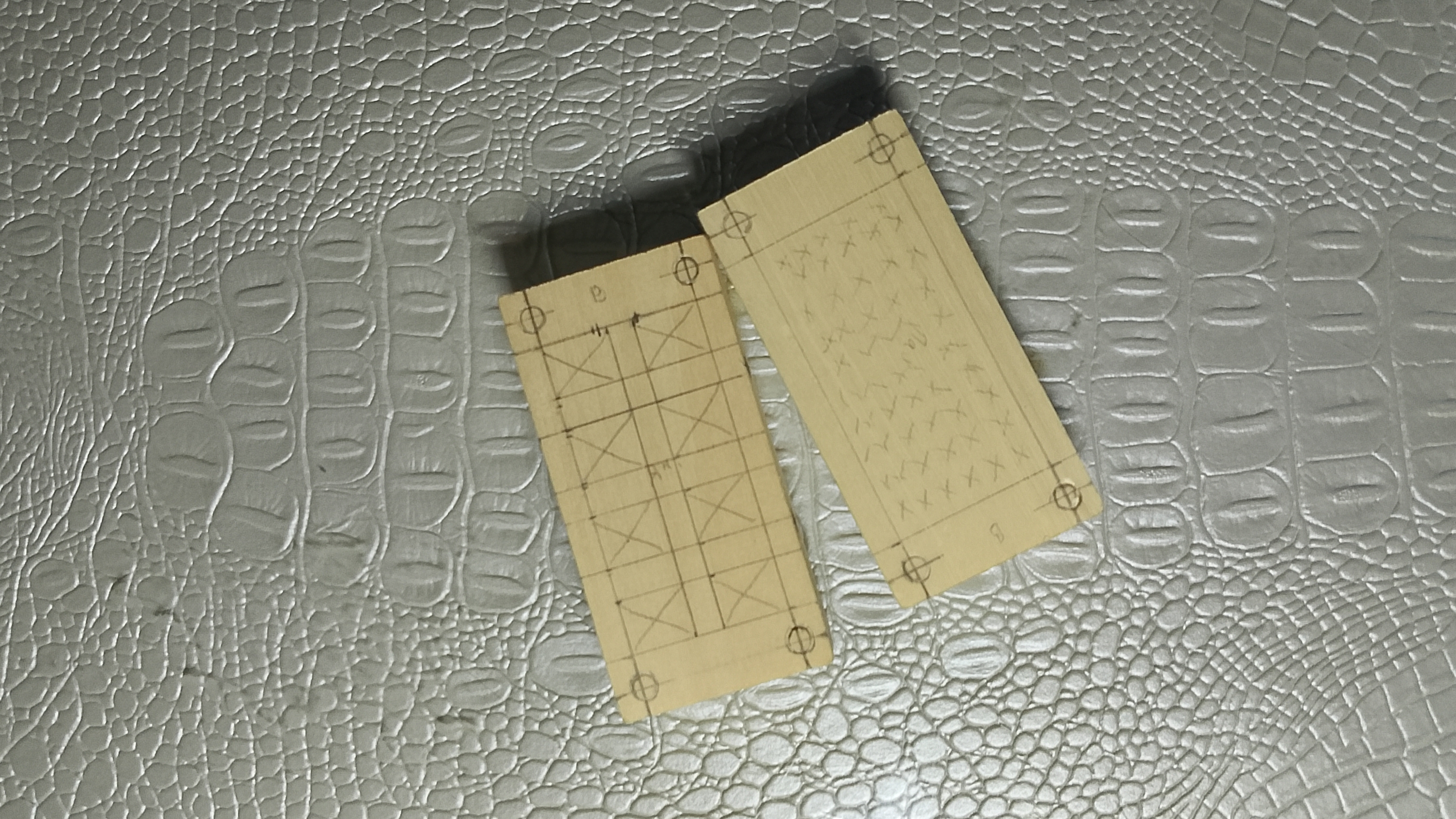 разметка на заготовках под палитру