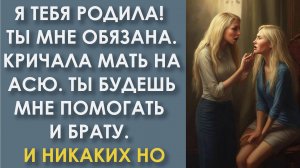Я тебя родила! Ты мне обязана. Кричала мать на Асю. Ты будешь мне помогать и брату. Но Ася