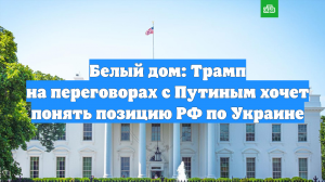 Белый дом: Трамп на переговорах с Путиным хочет понять позицию РФ по Украине