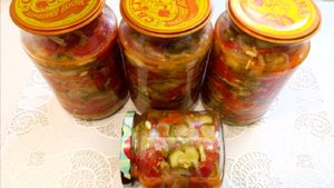 Салат "АССОРТИ" из ПОМИДОРОВ, ОГУРЦОВ и БОЛГАРСКОГО ПЕРЦА на зиму! Пошаговый рецепт!