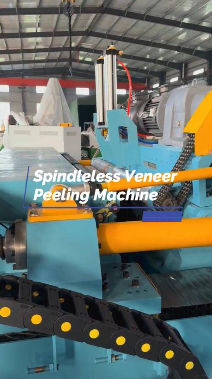 Лущильный станок бесшпиндельный, Лущильный станок для производства шпона смотреть онлайн