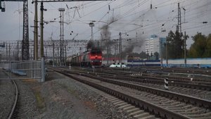 Тепловоз 2ТЭ10М-3544. Отправление. Звук 5Д49.