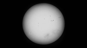 Солнце в телескоп, через солнечный фильтр