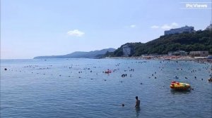 НЕБУГ Туапсинский район сегодня 13 августа 2025.Обстановка на Центральном пляже сейчас, погода, море