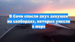 В Сочи спасли двух девушек на сапбордах, которых унесло в море