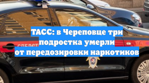 ТАСС: в Череповце три подростка умерли от передозировки наркотиков