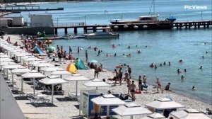 ГЕЛЕНДЖИК пляж Лазурный берег сегодня 13 августа 2025. Погода в Геленджике сейчас